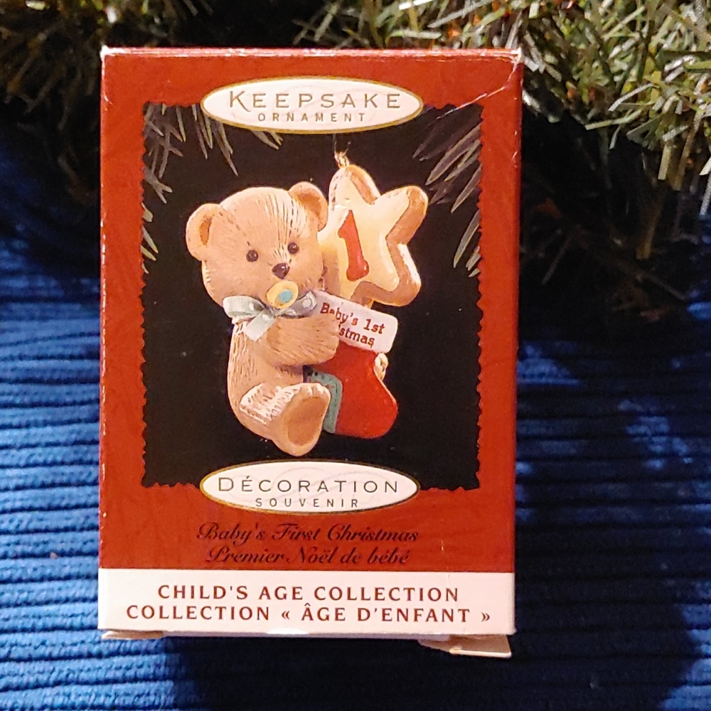 Vintage Keepsake Ornament baby's first Christmas 1995
